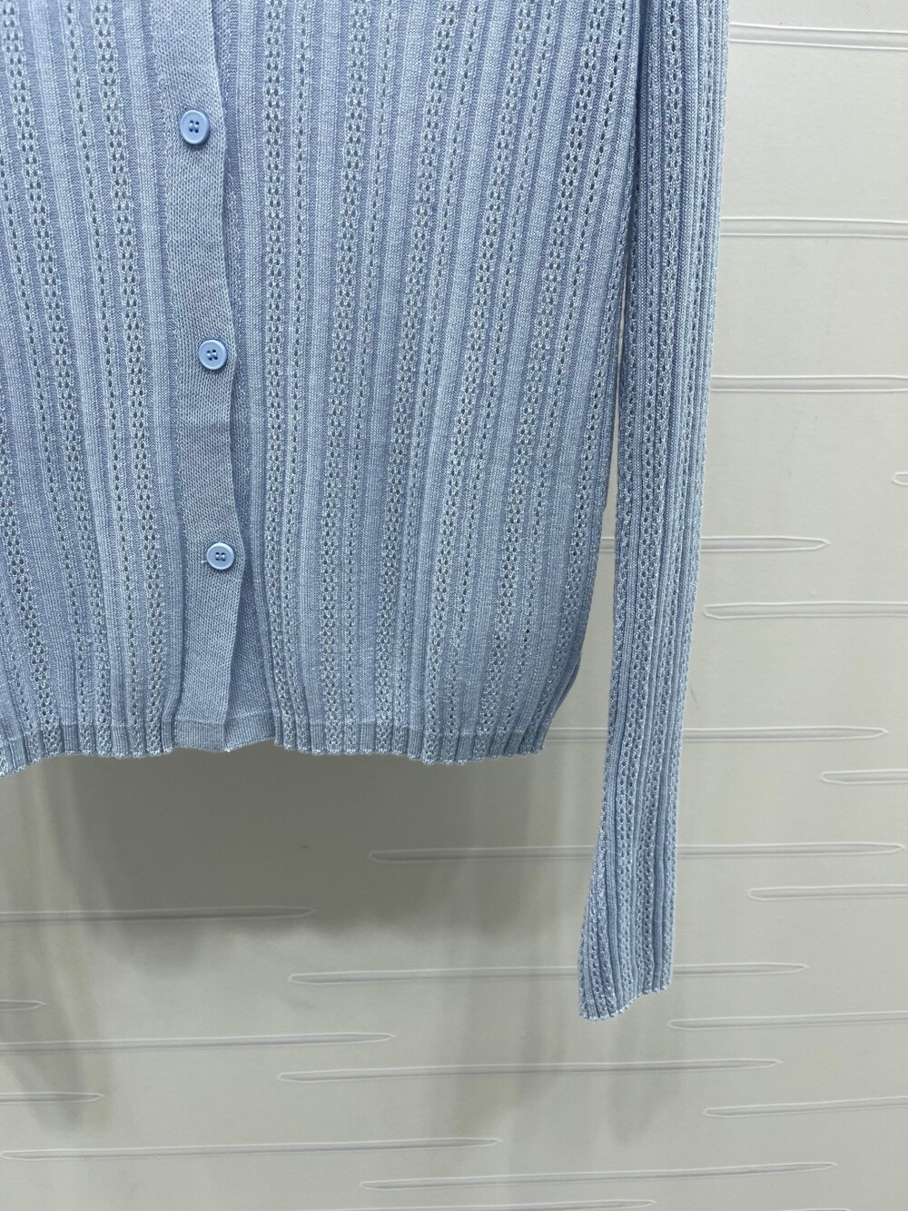 Miu Miu Light Blue Lace Cami & Knit Cardigan Two Piece Set - Picture 4 of 9